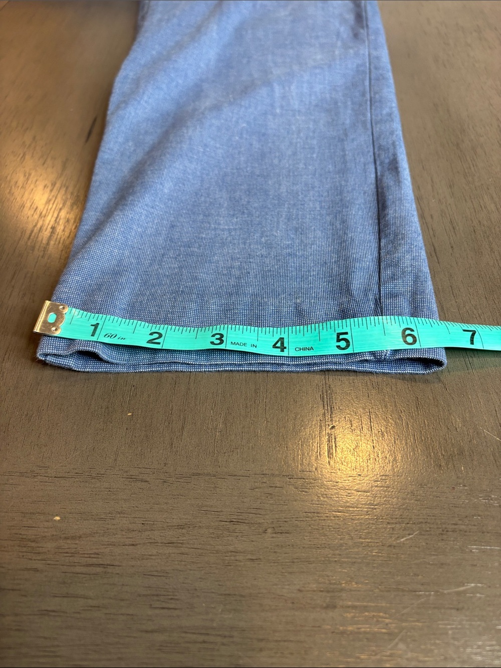 πLOFT Riviera Slim Straight Dress Pants Womens 2 Chambray Blue Stretch Cottonπ - Picture 12 of 13